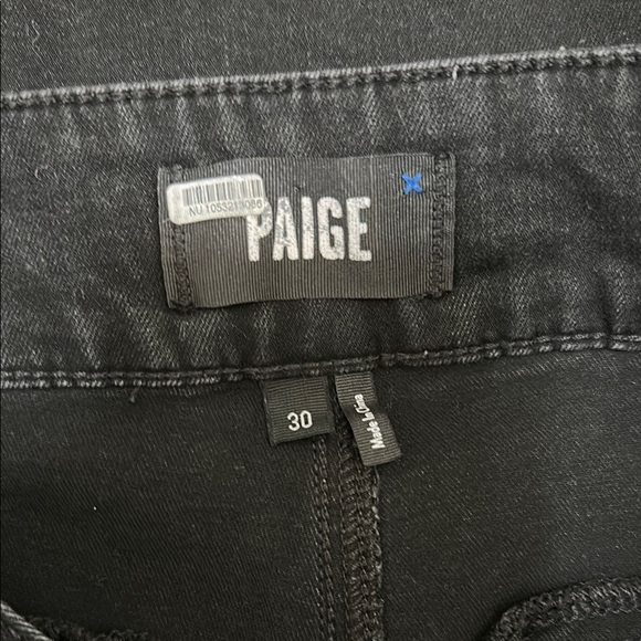 Paige Black Wax Coated Wide-Leg Cropped Pants 30 - Picture 8 of 8